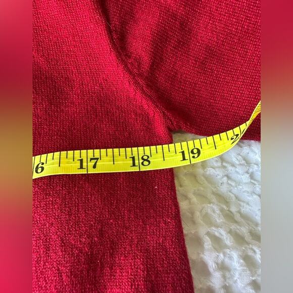 J. Jill Women's Red Polyester Wool Blend Triple Button Long Cardigan Duster S - Picture 5 of 6